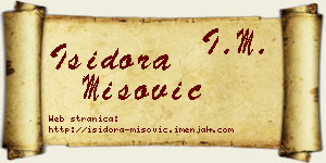 Isidora Mišović vizit kartica